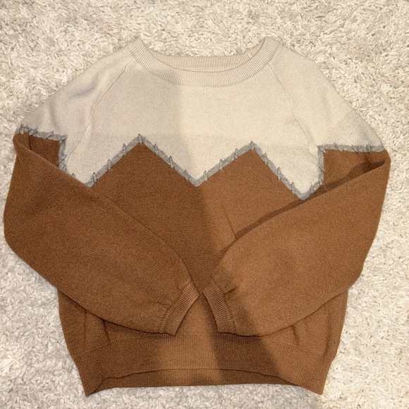 Print sweater with zigzag detail - Picture 3 of 4